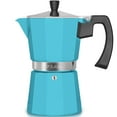 thumbnail image 1 of Zulay Premium Moka Pot Espresso - Cafetera De Espresso A Prueba De Fugas - Perfecta Para Auténtico Espresso Estilo Cubano E Italiano - Rinde 6 Tazas De Espresso - Azul Claro, 1 of 1