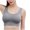 1#Gray, variant on Hfyihgf Sports Solid Bras for Women Longline Medium Support Push-Up Fitness Yoga Bra Wirefree Padded Sports Bra with Adjustable Cross Straps Black M