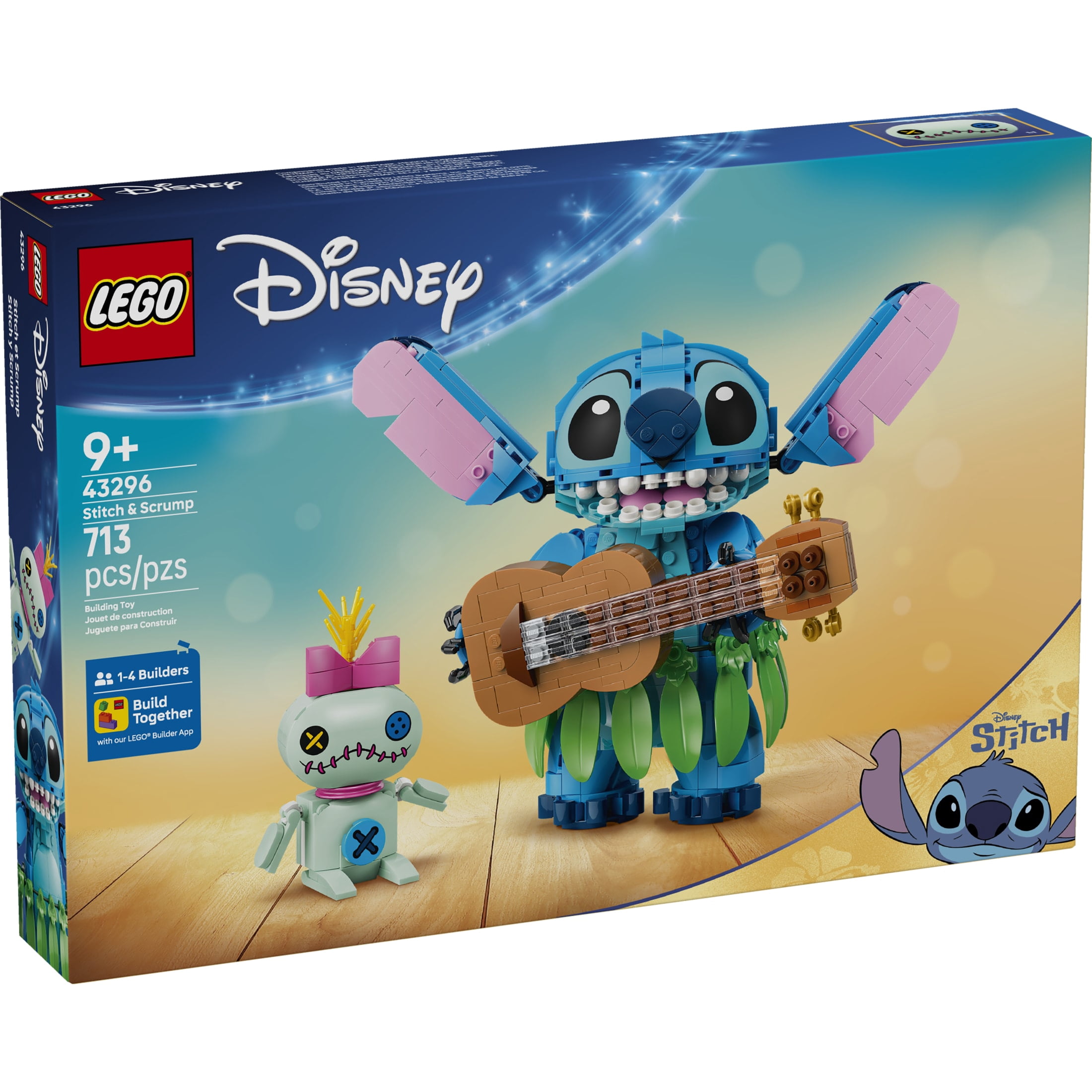 LEGO Disney Stitch & Scrump - Building Toy for Girls & Boys, Ages 9+ - Posable Stitch Toy for Bedroom or Shelf Decor - Disney Gift for Fans - 43296