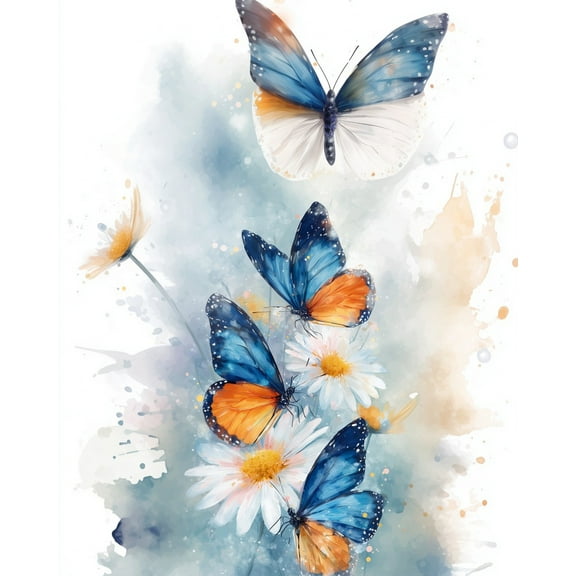 Paint by Numbers for Adults Kids Beginner Butterfly Loves Daisy DIY Acrylic Painting by Numbers Kits with Brushes Acrylic Pigment Home Decoration Gifts 16 x 20 inch
