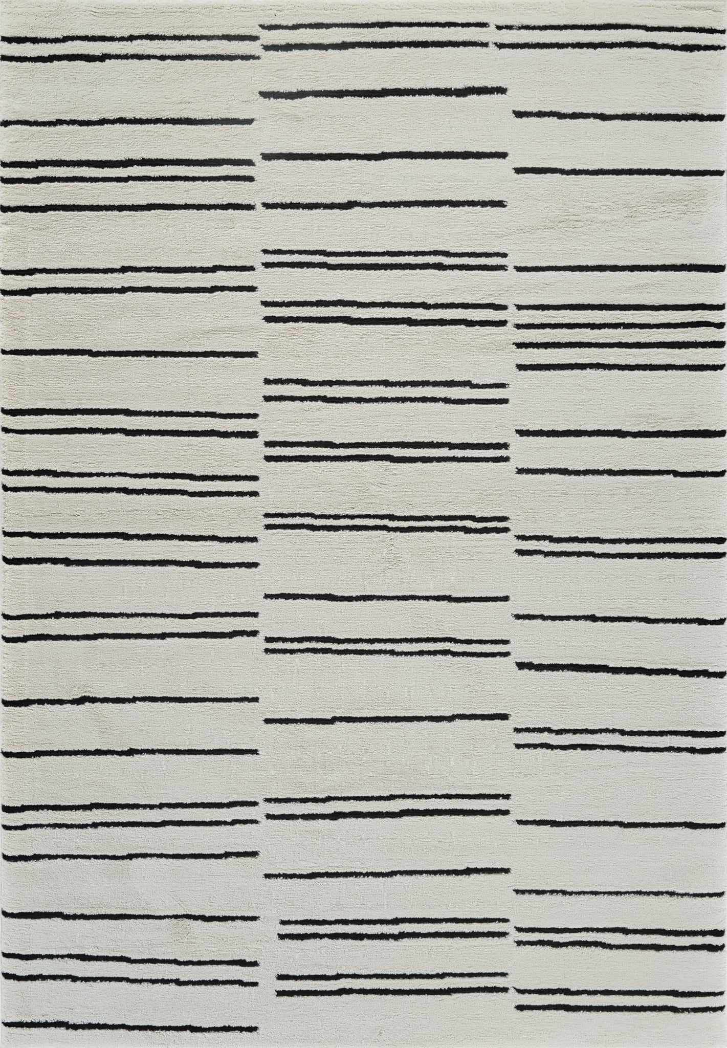 Rug Branch Domus Abstract Indoor Area Rug, Cream Black, Modern - Living Room, Bedroom, Dining Room