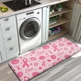 thumbnail image 3 of Pink Breast Cancer and Pioneer Flower Love Kitchen Rug Mat,Kitchen Runner Rugs Non Skid Washable,Decorative Kitchen Floor Mats for Kitchen,Sink,Laundry,17"x47.2", 3 of 7
