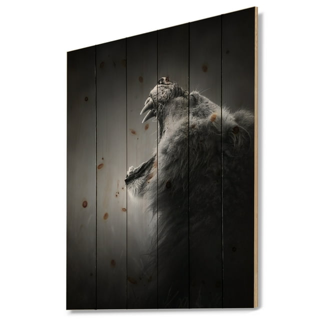 Design Art - Lion Displaying Teeth