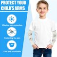 thumbnail image 2 of Un par de protectores de brazos con mangas de seda helada y dibujos animados para niños, protectores solares antimosquitos impresos, 2 of 5