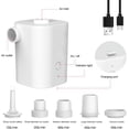 thumbnail image 2 of Bomba de aire eléctrica para inflables con bomba recargable por USB, desinflado rápido con 5 boquillas para colchón de aire, juguetes para la piscina, 2 of 5
