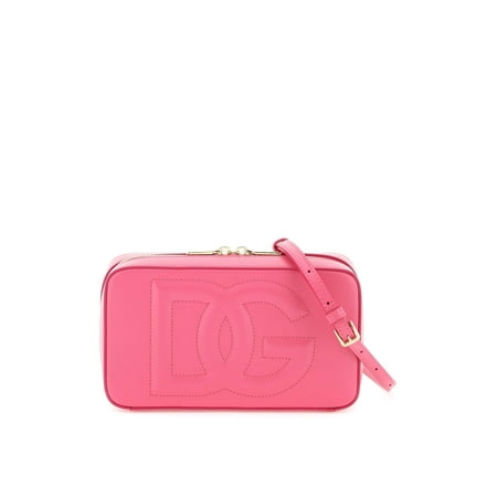 Image of Dolce & gabbana leather camera bag with logo