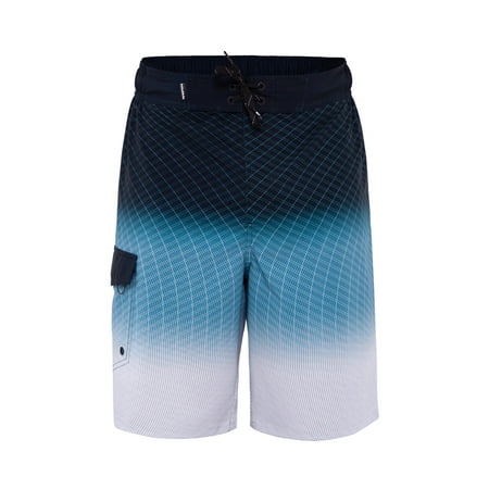 Rokka&Rolla Men's 9" NO Mesh Liner Board Shorts Elastic Waist Quick Dry Swim Trunks, up to Size 2XL