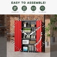 thumbnail image 6 of SOLAURA Metal Storage Cabinet, 72" x 36" x 18" Garage Storage Cabinet with Lock, Metal Cabinet with 2 Doors and 4 Adjustable Shelves for Office, Home, Shops, Garage, Black Red, 6 of 7