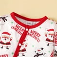 thumbnail image 5 of Edvintorg Baby Boy Christmas Outfit Fashion Santa Claus Printing Long Sleeved Romper Jumpsuit and Hat Two-Piece Set 0-18Months My First Christmas Baby Girl Outfit, 5 of 7
