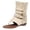 White, variant on Rokment Studded Fringed Slouchy Wide Mid Calf Wedge Flip Flops Western Cowboy Boots for Women 2026 Bohemian Casual Suede Slip on Thongs Cowgirl Dress Sandals Summer White Size 9