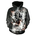 thumbnail image 3 of Sweat à Capuche Mode Imprimé 3D Motif Crâne pour Hommes, 3 of 14