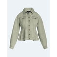 thumbnail image 6 of Scoop Women’s and Women's Plus Trucker Jacket with Peplum Hem, Sizes XS-4X, 6 of 6