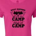 thumbnail image 4 of Inktastic What Happens at Camp Stays at Camp with Tent and Woods Women's T-Shirt, 4 of 5