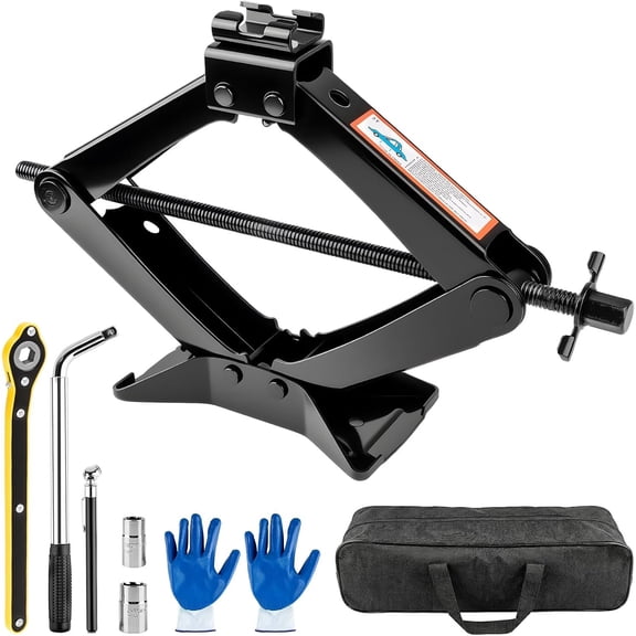 3 Ton (6610 Lbs)  Jack, Universal Heavy Duty Scissor Jack, Professional Spare Tire Changing Kit with Lug Wrench, Portable   Lift Jack Kit for , SUV, Sedan, Crossover