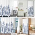thumbnail image 6 of Pine Tree Forest Fabric Shower Curtain Plant Blue Washable Shower Curtains for Bathroom, Waterproof Bath Curtain with Hooks Home Decor 72x72in, 6 of 8