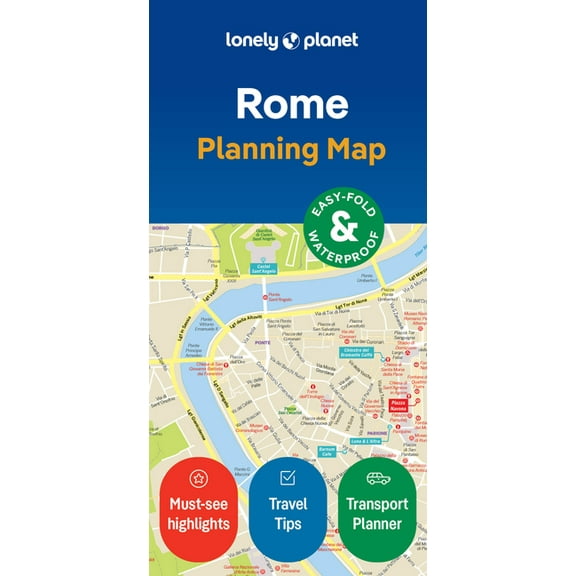 Compact City Planning Maps Lonely Planet Rome City Map: Durable, Waterproof, Easy-Fold Planning Map with Attractions & Walking Tours, (Paperback)