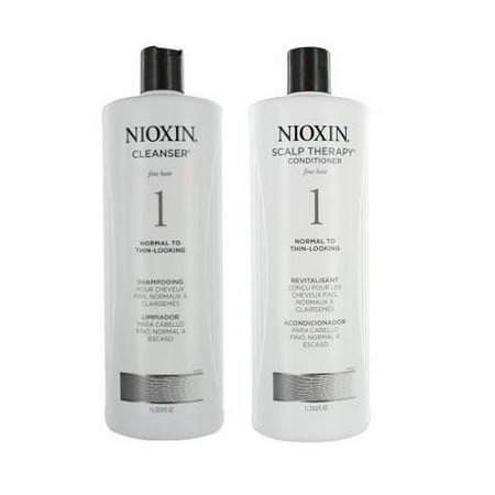 Nioxin System 1 Cleanser & Scalp Therapy Normal Thin Hair Duo Set 33.8