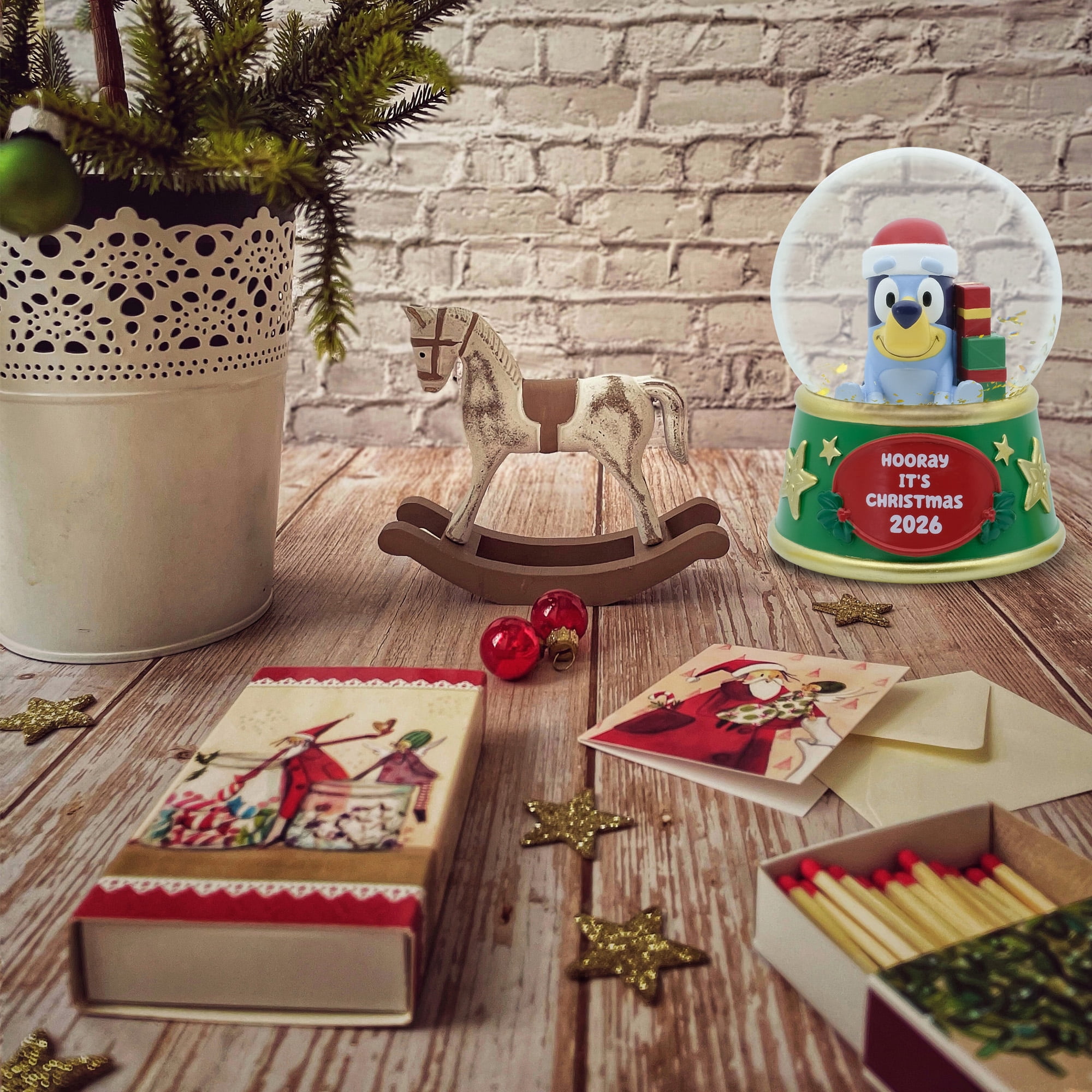 Bluey 100 Millimeter Christmas Snow Globe with Presents