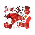 thumbnail image 2 of Paquete de 13 pegatinas para nevera de muñeco de nieve, decoraciones navideñas, pegatinas grandes para nevera a cuadros rojos y negros, decoraciones navideñas para refrigerador, P, 2 of 3