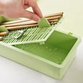 thumbnail image 2 of Kitchen Plastic Storage Box Chopsticks Box Refrigerator Fruit Drain Storage Containers - Green, 2 of 4