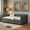 Dark Grey1, variant on Dovelina Twin Size Upholstered Tufted Sofa Bed with Drawers, Light Grey