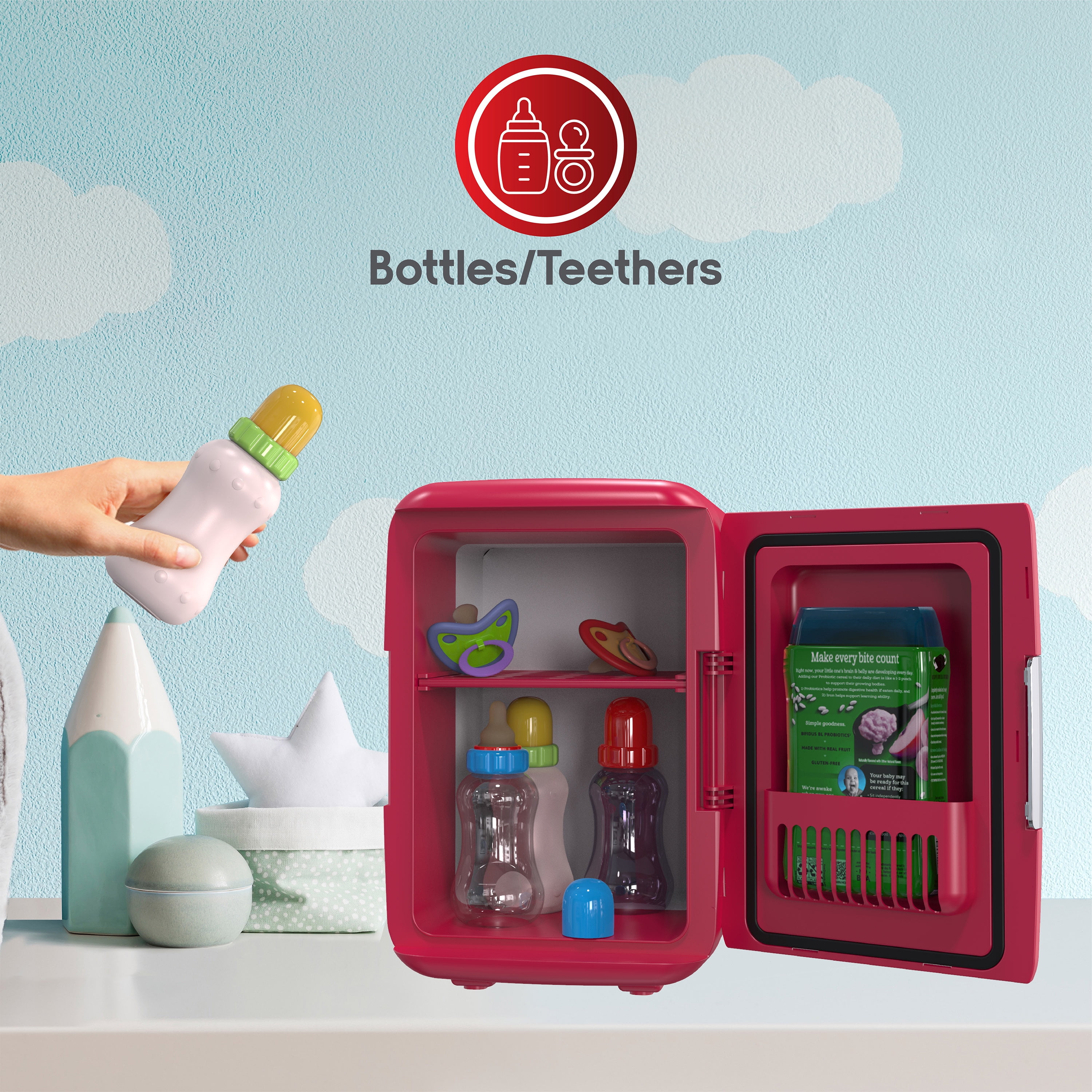 Ionchill Minicooler Ac Dc Portable Mini Fridge For Auto Travel Or Bedroom Great For Skin Care And Beverages Up To 6 Cans Walmart Com Walmart Com