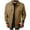 Khaki, variant on APEXFWDT Men's Wool-Blend Trench Coat Collared Button Down Fashion Jacket Casual Long Sleeve Outerwear with Double Pockets,XXL,Black