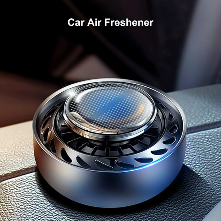 Hesroicy Car Air Freshener Solid Solar Power Spin Fan Car Aromatherapy  Fragrance Diffuser Ornament for Vehicle 