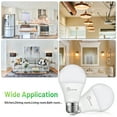 thumbnail image 5 of LED Light Bulb A19, 100W Equivalent, 15W 3000K Warm Light, 1500 Lumens, Non-Dimmable E26 Base, Soft White LED Bulbs for Home, ETL Listed (4-Pack), 5 of 6