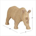 thumbnail image 3 of 5" x 8" Light Brown Polystone Rhino Sculpture, by DecMode, 3 of 8