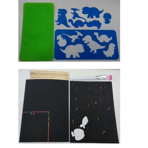 Scratch Paintings Kit Paper Scratching Paintings Scratchboard Gift For
