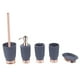 thumbnail image 1 of Juego de 5 piezas de accesorios de baño modernos estilo nórdico: soporte para cepillos de dientes y jabonera gris, 1 of 9