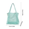 thumbnail image 3 of HCBY Mesh Beach Bag, Nylon yet Breathable Net Tote, Quick-drain Mesh Structure, Reinforced Stitching Design, Wide Open Mouth for Wet Clothes Towels Storage, 3 of 6