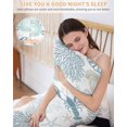thumbnail image 5 of Teal Blue Coastal Pillow Cases Cal King Size, Smooth Satin Pillowcase for Hair and Skin, Summer Lobster Coral Nautical Decorative Cooling Bed Pillow Covers with Zipper, 20x40 Inches, 5 of 5