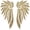 Gold on white, variant on Yvsxxv 2Pcs Gold Sequin Angel Wings Embroidered Sewing Patches 2Pcs