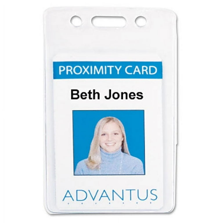 Proximity ID Badge Holders, Vertical, Clear 2.68 Proximity ID Badge Holders, Vertical, Clear 2.68