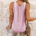 thumbnail image 2 of Vedolay Womens Tops Women's Sleeveless V Neck Tank Tops Summer Casual Basic Solid Color Camis Tee Shirts,Pink S, 2 of 4