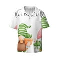 thumbnail image 2 of Lsque Cactus Gnome print Men's Cuban Collar Short Sleeve Shirt Summer Beachwear Casual Button Down Fashionable Vacation Leisure Shirt-X-Large, 2 of 7