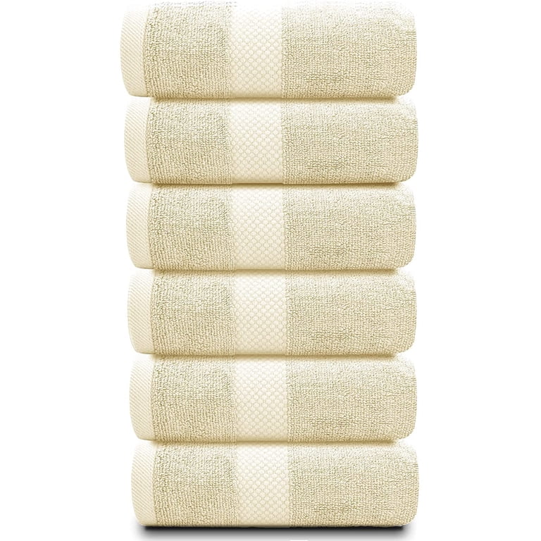 Premium Cotton Hand Towels Set of 6, Hotel Style Soft Plush photo 7