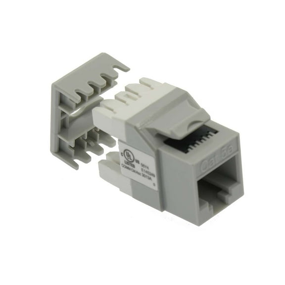 ACCL Cat.5E RJ45 110 Type 180Â° Keystone Jack Gray, 1 Pack