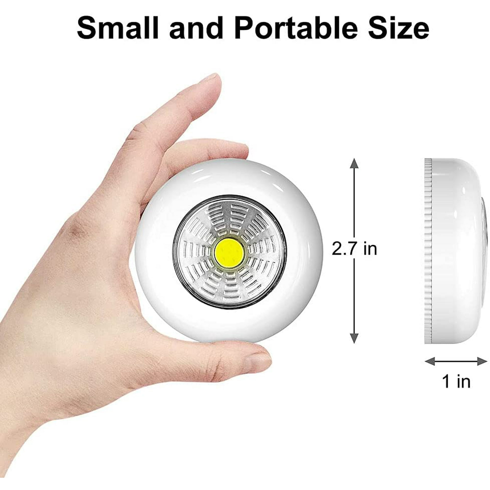 Fybto Tap Light Push Lights Mini Night Touch Light Led Puck Lights Portable Under Cabinet Lighting Battery Operated Powered Diy Stick On Lights Wirel