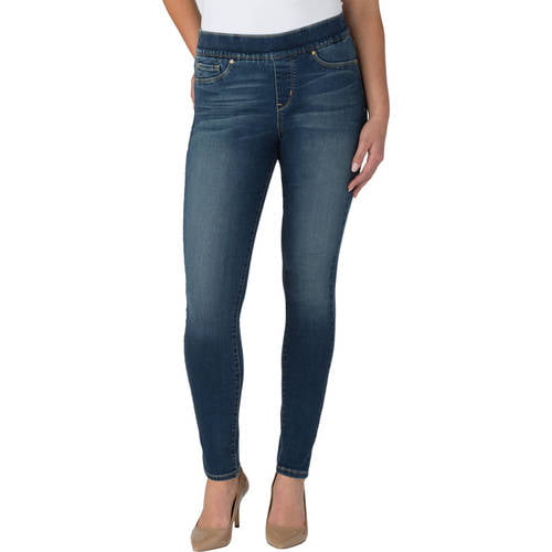 Signature by Levi Strauss & Co. Women's Totally Shaping Pull On Skinny Jeans  - Walmart.com