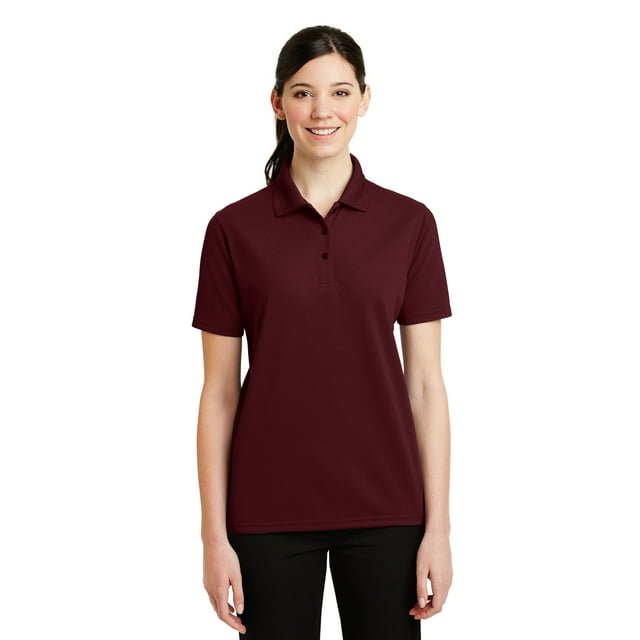 DESCATALOGADO CornerStone - Polo piqué industrial para mujer M Burdeos Piedra angular CS403