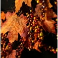 thumbnail image 6 of Bobasndm 18 Inch Fall Wreath for Front Door, Fall Wreath with Wooden Maple Leaves, Gold and Red Foliage Fall Decorations for Home, 6 of 9