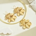 thumbnail image 2 of JUSIP Gold Flower Earrings Necklace Set Flower Jewelry Big Foral Statement Earrings for Women Summer Charm Necklace Beach Vacation Essentials, 2 of 5