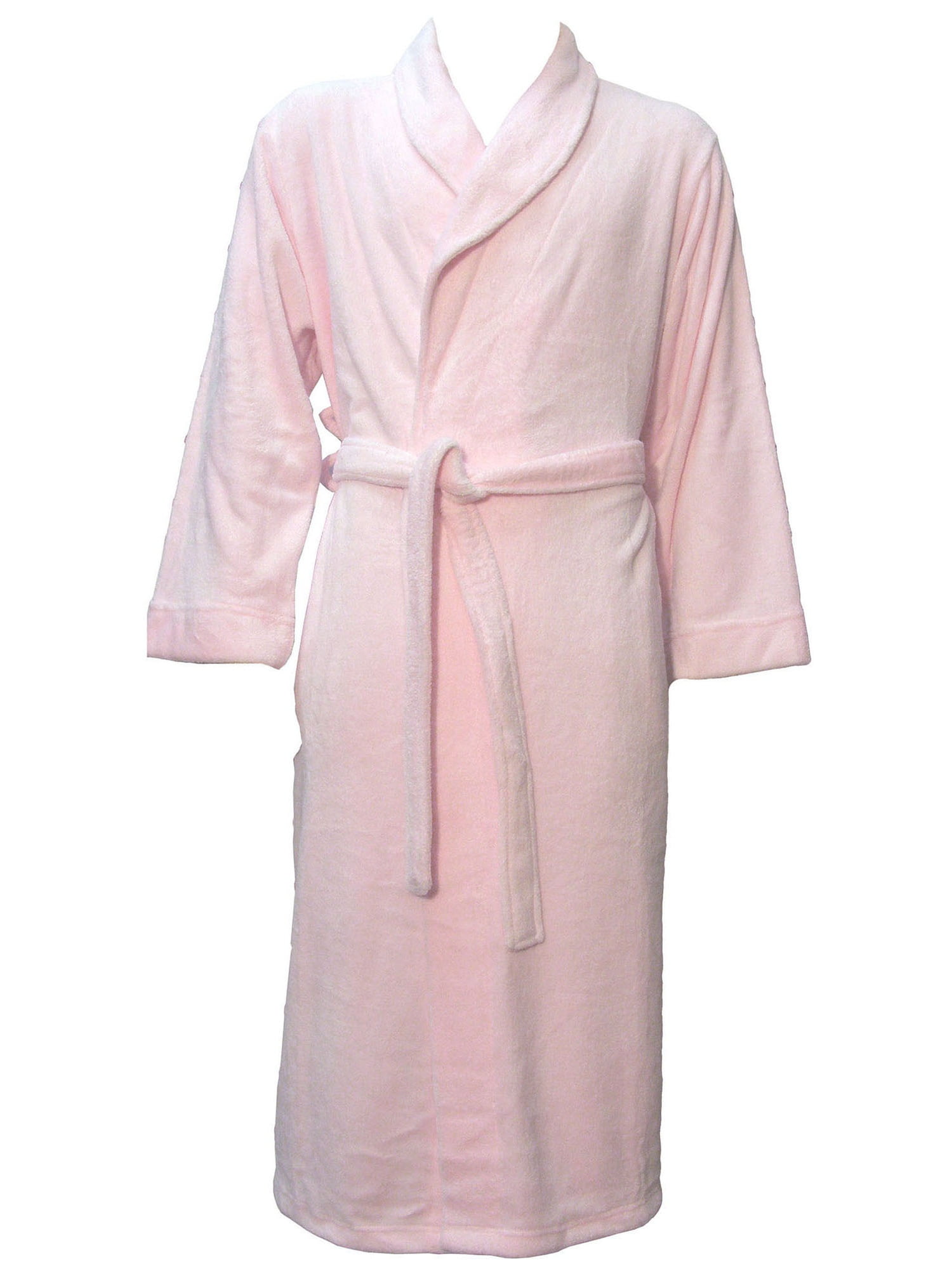 BASILICA Bathrobe Soft Plush Luxury Bath Robes Unisex Robes Pink