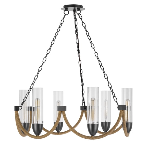 FX-3815-6 Cal Lighting Argyle - 6 Light Chandelier In Contemporary Style-12 Inches Tall and 31.5 Inches Wide