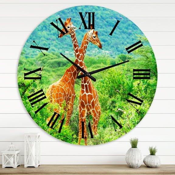 Designart 1 in Quartz Farmhouse Wall Clock