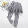 thumbnail image 2 of Girls Footless Leggings with Ruffle Tutu Skirt Cotton Pantskirt 1-6T, 2 of 7