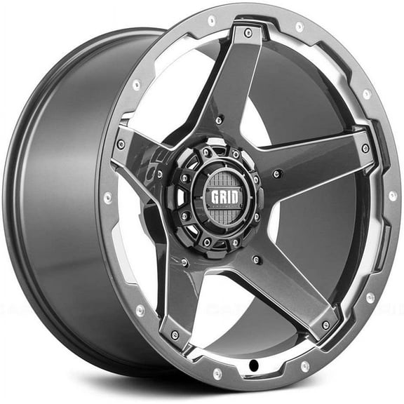 Grid OffRoad GD4 Custom Wheel for 17" x 9" inch Gloss Graphite with Milled Accents Rim 87.1mm Hub Bore